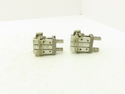 SMC MHZ2-20D2 Pneumatic Parallel Air Gripper 20mm Bore Double Acting Lot of 2