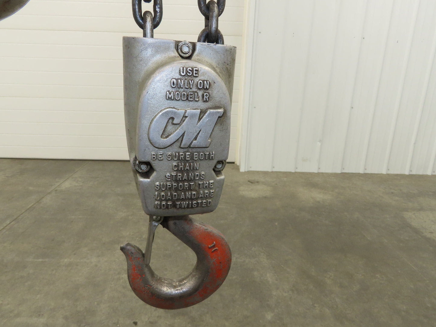 CM Lodestar R 2 Ton Electric Chain Hoist 14' Lift 8 FPM 230/460 Power Trolley