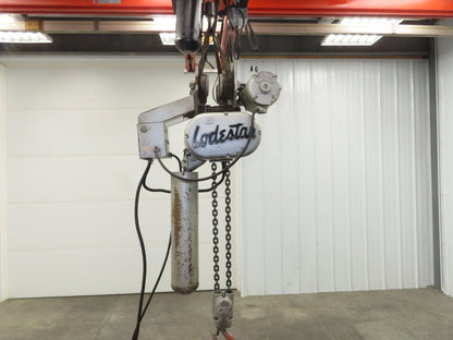 CM Lodestar R 2 Ton Electric Chain Hoist 14' Lift 8 FPM 230/460 Power Trolley