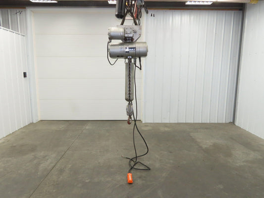 CM Lodestar R 2 Ton Electric Chain Hoist 14' Lift 8 FPM 230/460 Power Trolley