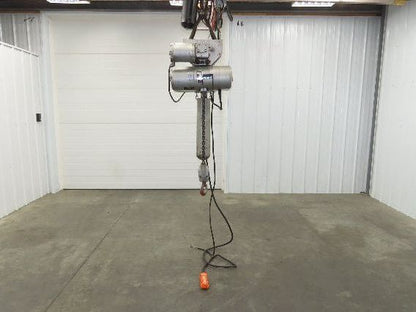 CM Lodestar R 2 Ton Electric Chain Hoist 14' Lift 8 FPM 230/460 Power Trolley