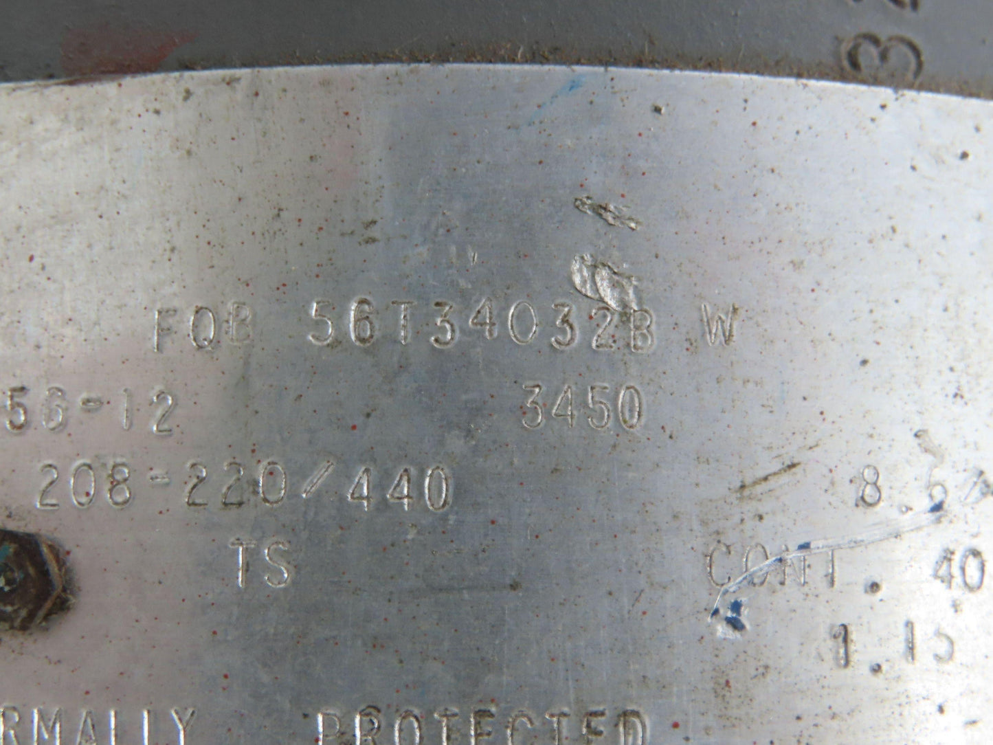 Marathon FQB 56T34032B AC Electric Motor Dual Shaft 3HP 3450RPM 220/440V 3Ph