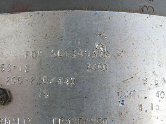 Marathon FQB 56T34032B AC Electric Motor Dual Shaft 3HP 3450RPM 220/440V 3Ph