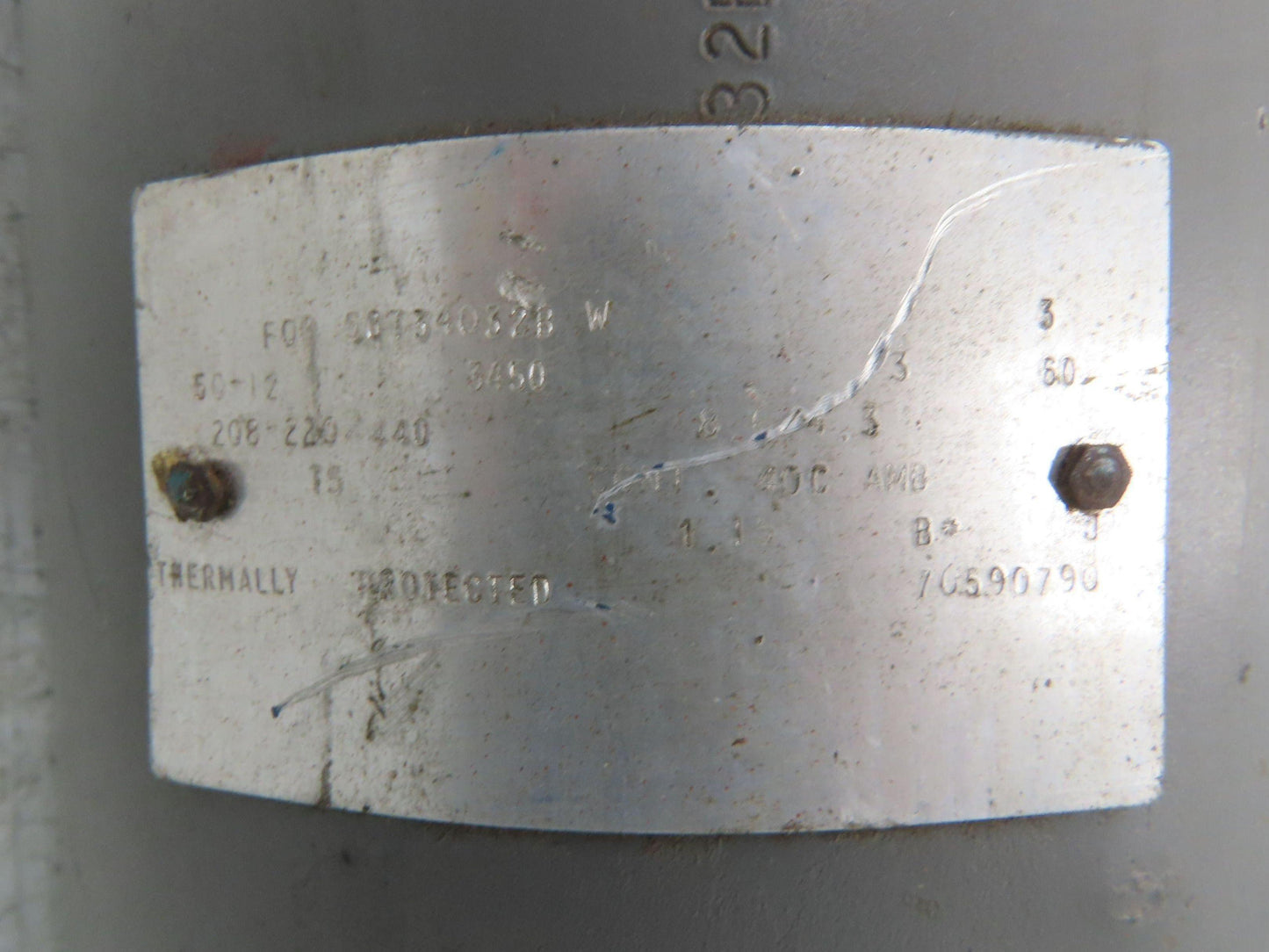 Marathon FQB 56T34032B AC Electric Motor Dual Shaft 3HP 3450RPM 220/440V 3Ph