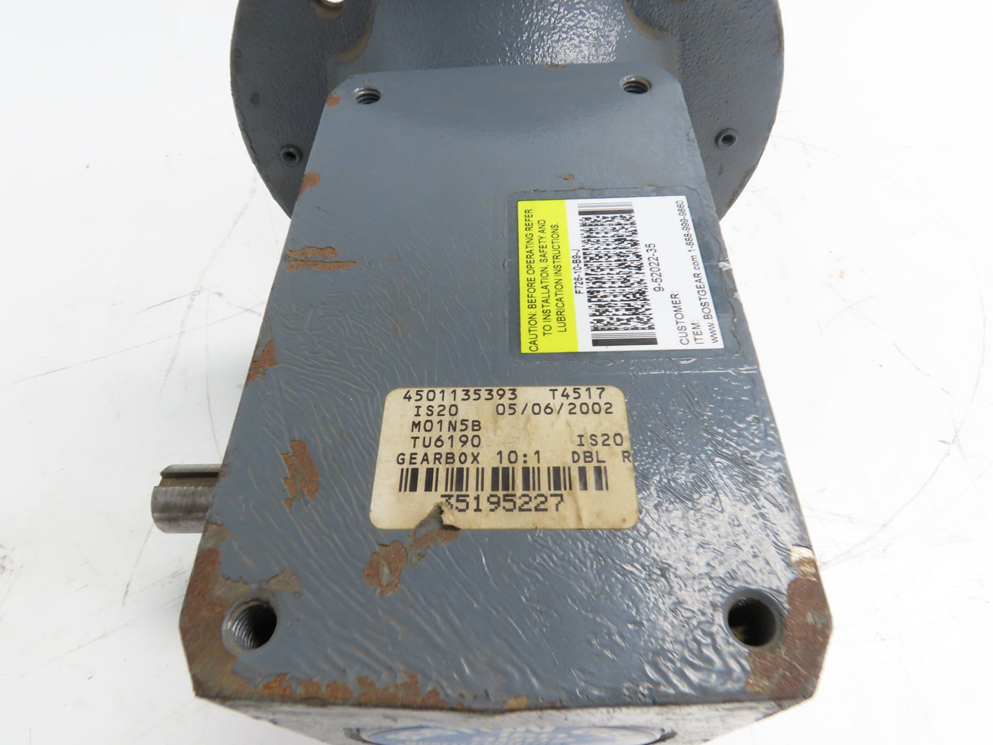 Boston Gear F72610B9J Worm Gearbox 10:1 Reducer 175rpm 3.6Hp RH 180TC Frame
