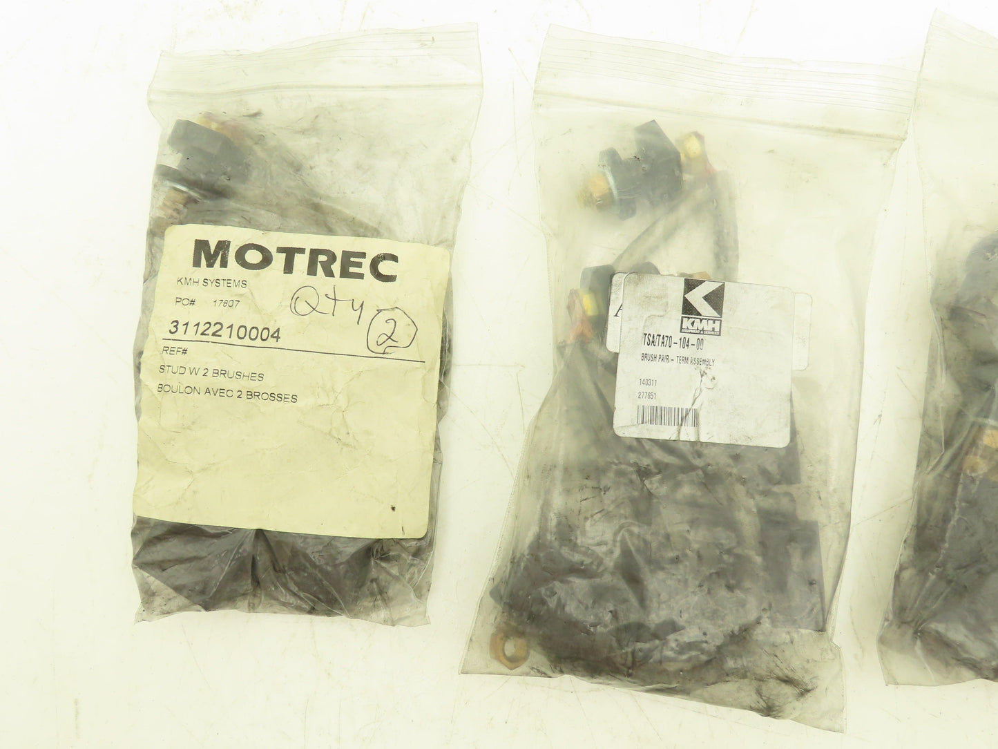 AC6-2034AS Motrec Forklift Motor Brush Kit 2-Brush with Stud 2 PC 5/8"x1"x1-1/8"