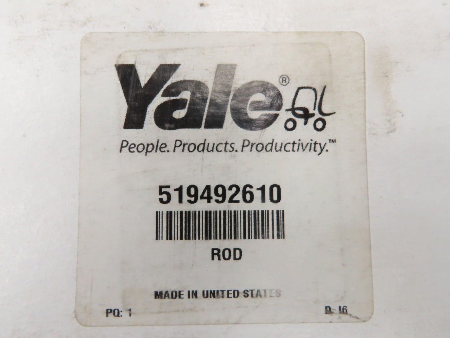 Yale 519492610 Forklift Cylinder Rod 1-3/4" Diameter 1" rod end