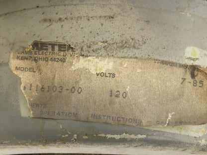 Ametek Lamb 116103-00 AC Vacuum Motor 115v 60Hz Aluminum Housing