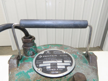 Pentair Myers MSWKV75VT20-R Submersible Sewage Sump Effluent Pump 2"NPT 115V