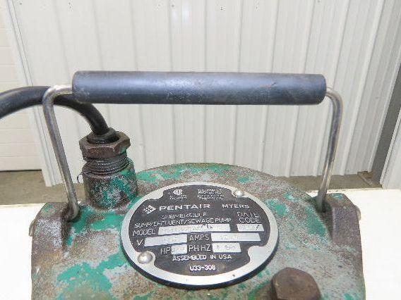 Pentair Myers MSWKV75VT20-R Submersible Sewage Sump Effluent Pump 2"NPT 115V