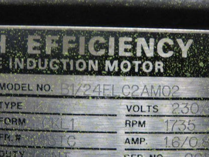 Toshiba B1/24ELC2AM02 AC Motor 1/2Hp 1735rpm 230/460v 3Ph 143TC Frame TENV