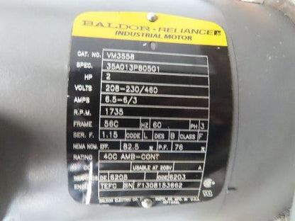 Vickers V105C30 Hydraulic Power Unit 10 Gal 7.5gpm 1000psi 2Hp 230/460v 3Ph