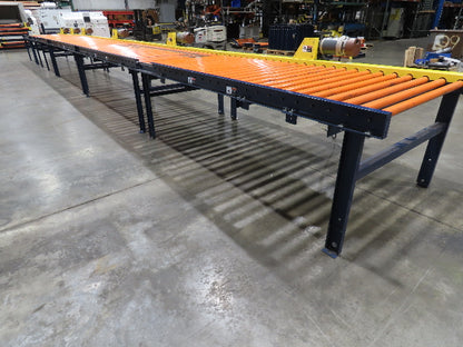 55"x 48' 4" Chain Drive Live Roller Conveyor 48"BF 1.9" Urethane Roller 460V 3PH