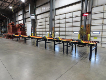 55"x 48' 4" Chain Drive Live Roller Conveyor 48"BF 1.9" Urethane Roller 460V 3PH