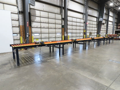 55"x 48' 4" Chain Drive Live Roller Conveyor 48"BF 1.9" Urethane Roller 460V 3PH