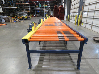 55"x 48' 4" Chain Drive Live Roller Conveyor 48"BF 1.9" Urethane Roller 460V 3PH
