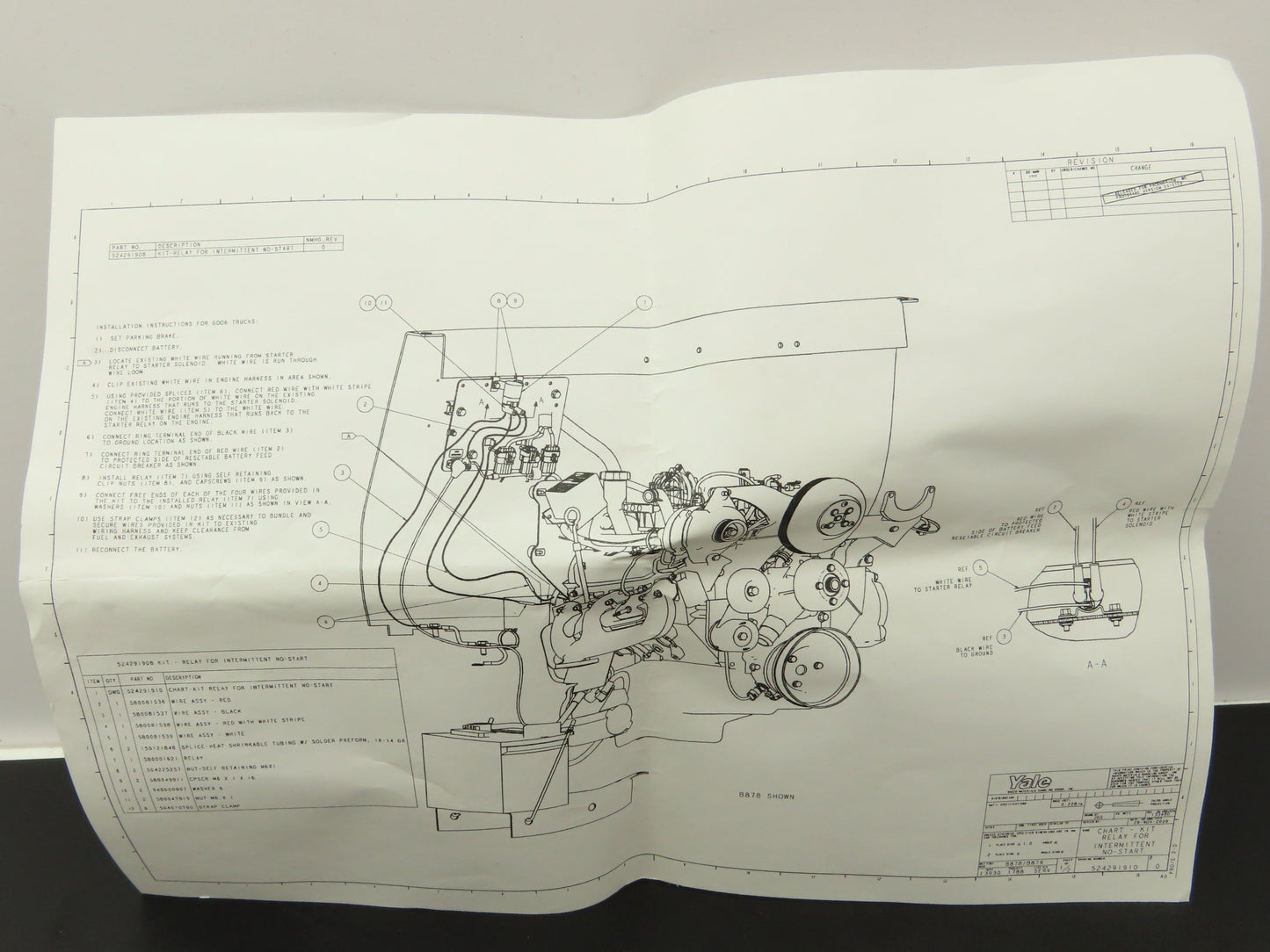Yale 524291908 Forklift Relay Kit