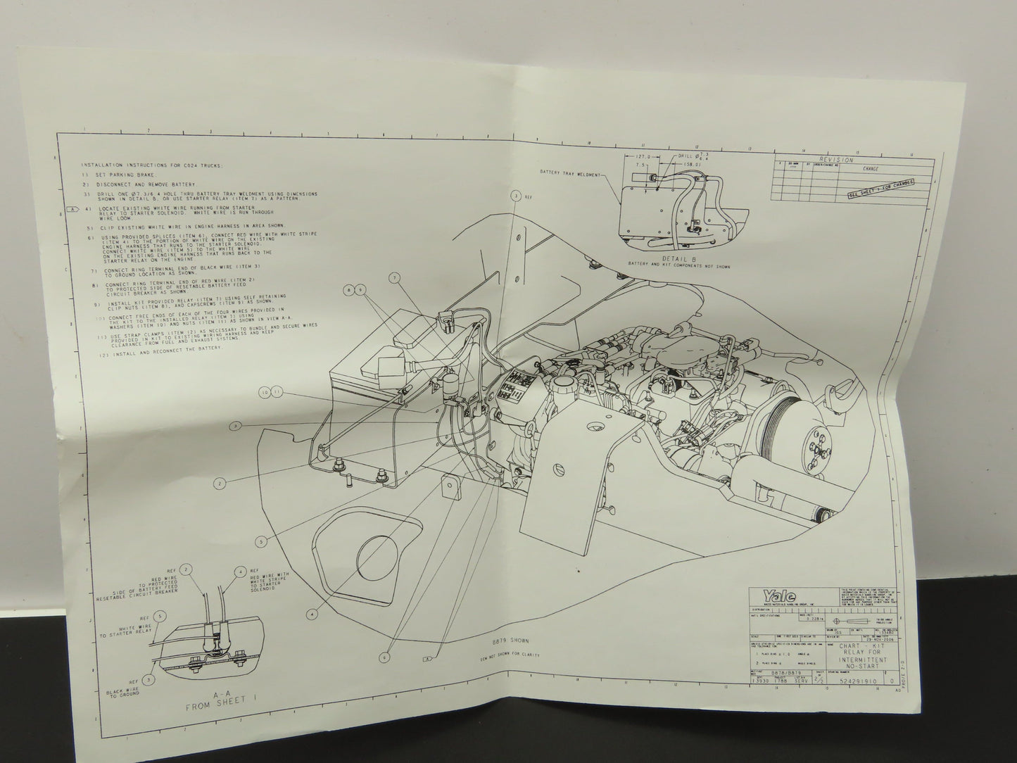 Yale 524291908 Forklift Relay Kit