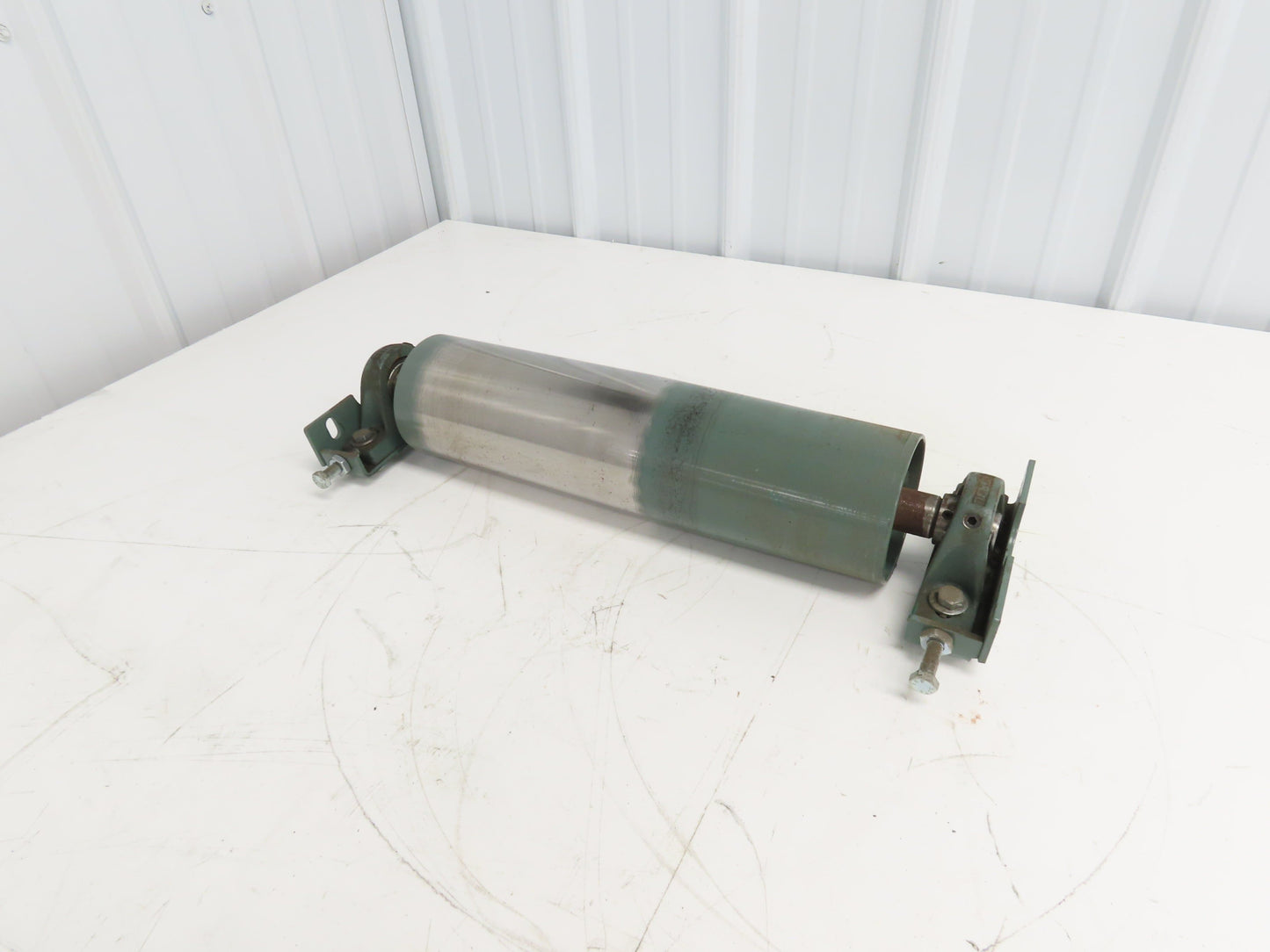 Hytrol 4"x 15.5" Crowned Tail Pulley for 24" Conveyor 21"BF 1" Shaft w/Bearings