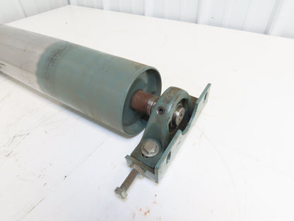 Hytrol 4"x 15.5" Crowned Tail Pulley for 24" Conveyor 21"BF 1" Shaft w/Bearings