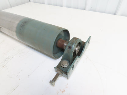 Hytrol 4"x 15.5" Crowned Tail Pulley for 24" Conveyor 21"BF 1" Shaft w/Bearings