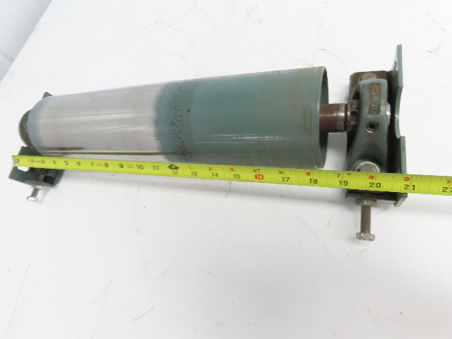 Hytrol 4"x 15.5" Crowned Tail Pulley for 24" Conveyor 21"BF 1" Shaft w/Bearings