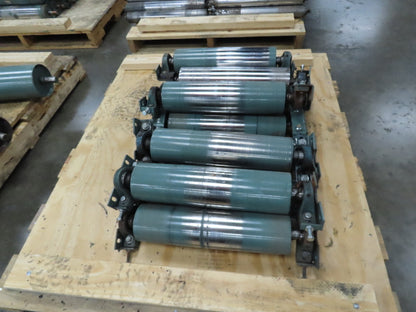 Hytrol 4"x 15.5" Crowned Tail Pulley for 24" Conveyor 21"BF 1" Shaft w/Bearings