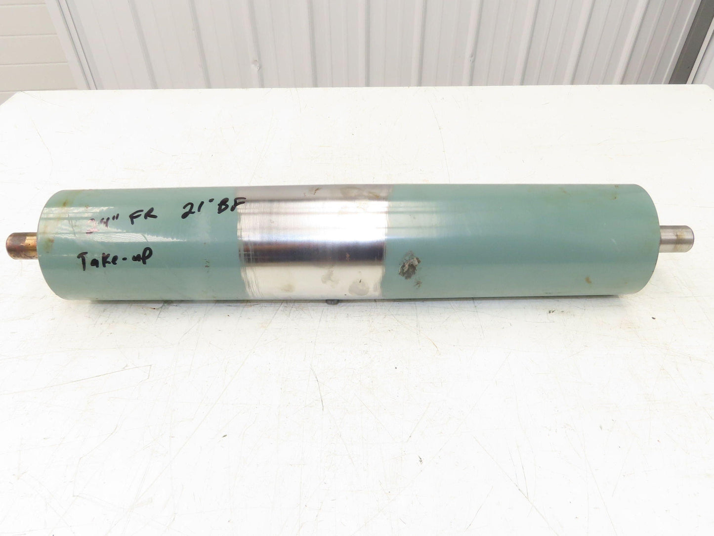 Hytrol 4"x 20.25" Take-Up/Tail Pulley for 24" Conveyor 21"BF 1" Shaft