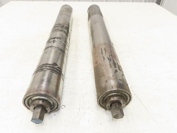 Hytrol 2.5" Snub Idler Roller 24" Hytrol Conveyor 21"BF 11/16" Hex Lot of 2