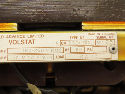 Gould ECV350/7SX Volstat Power Supply Conditioner Out 17DCV 16A In 230V