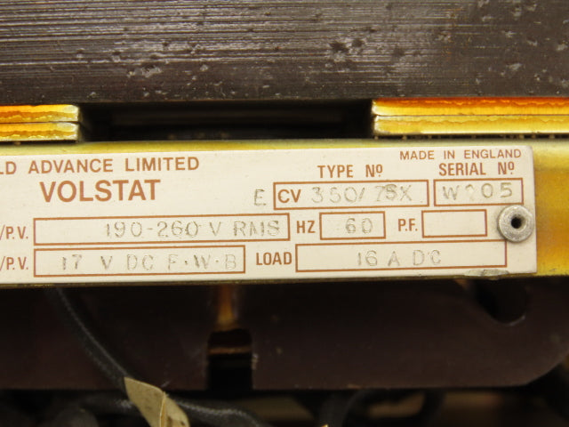 Gould ECV350/7SX Volstat Power Supply Conditioner Out 17DCV 16A In 230V