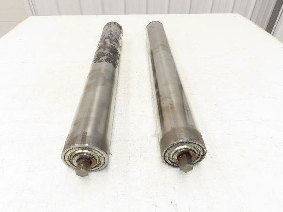 Hytrol 2-5/8" Snub Idler Roller 24" Hytrol Conveyor 21"BF 11/16" Hex Lot of 2