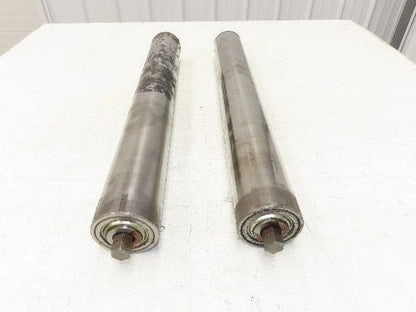 Hytrol 2-5/8" Snub Idler Roller 24" Hytrol Conveyor 21"BF 11/16" Hex Lot of 2