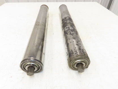 Hytrol 2-5/8" Snub Idler Roller 24" Hytrol Conveyor 21"BF 11/16" Hex Lot of 2