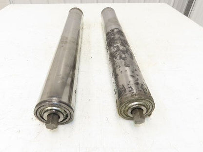 Hytrol 2-5/8" Snub Idler Roller 24" Hytrol Conveyor 21"BF 11/16" Hex Lot of 2