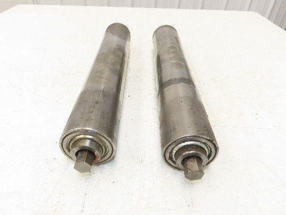 Hytrol 2.5" Snub Idler Roller 18" Hytrol Conveyor 15"BF 11/16" Hex Lot of 2