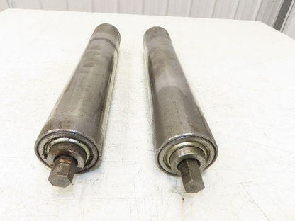 Hytrol 2.5" Snub Idler Roller 18" Hytrol Conveyor 15"BF 11/16" Hex Lot of 2