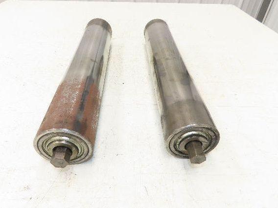 Hytrol 2-5/8" Snub Idler Roller 18" Hytrol Conveyor 15"BF 11/16" Hex Lot of 2