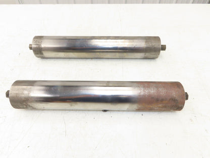 Hytrol 2-5/8" Snub Idler Roller 18" Hytrol Conveyor 15"BF 11/16" Hex Lot of 2