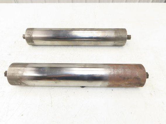 Hytrol 2-5/8" Snub Idler Roller 18" Hytrol Conveyor 15"BF 11/16" Hex Lot of 2