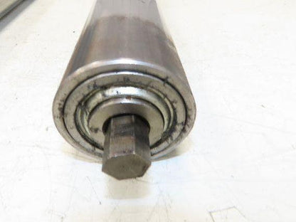 Hytrol 2-5/8" Snub Idler Roller 18" Hytrol Conveyor 15"BF 11/16" Hex Lot of 2
