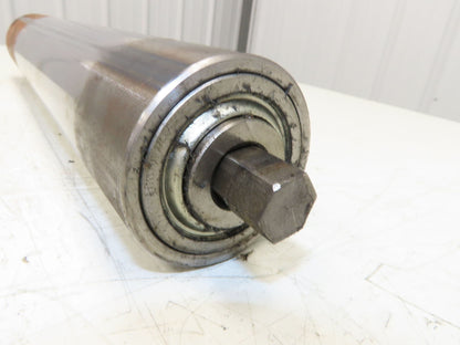 Hytrol 2-5/8" Snub Idler Roller 18" Hytrol Conveyor 15"BF 11/16" Hex Lot of 2