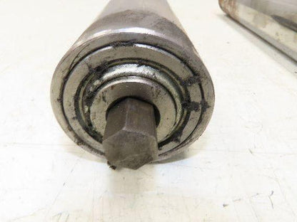 Hytrol 2-5/8" Snub Idler Roller 18" Hytrol Conveyor 15"BF 11/16" Hex Lot of 2