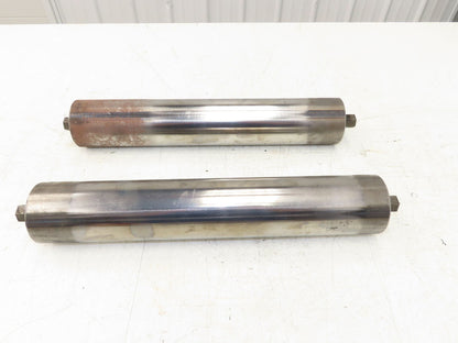 Hytrol 2-5/8" Snub Idler Roller 18" Hytrol Conveyor 15"BF 11/16" Hex Lot of 2