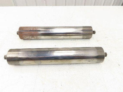 Hytrol 2-5/8" Snub Idler Roller 18" Hytrol Conveyor 15"BF 11/16" Hex Lot of 2