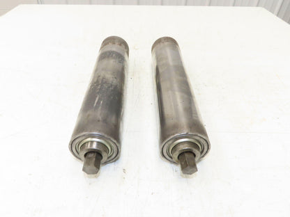 Hytrol 2.5" Snub Idler Roller 15" Hytrol Conveyor 12"BF 11/16" Hex Lot of 2