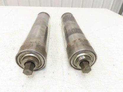 Hytrol 2.5" Snub Idler Roller 15" Hytrol Conveyor 12"BF 11/16" Hex Lot of 2