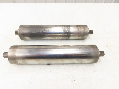 Hytrol 2.5" Snub Idler Roller 15" Hytrol Conveyor 12"BF 11/16" Hex Lot of 2