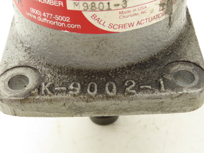 Duff Norton M9801-3 Worm Gear Actuator 2 Ton Screw Jack 3" Stroke