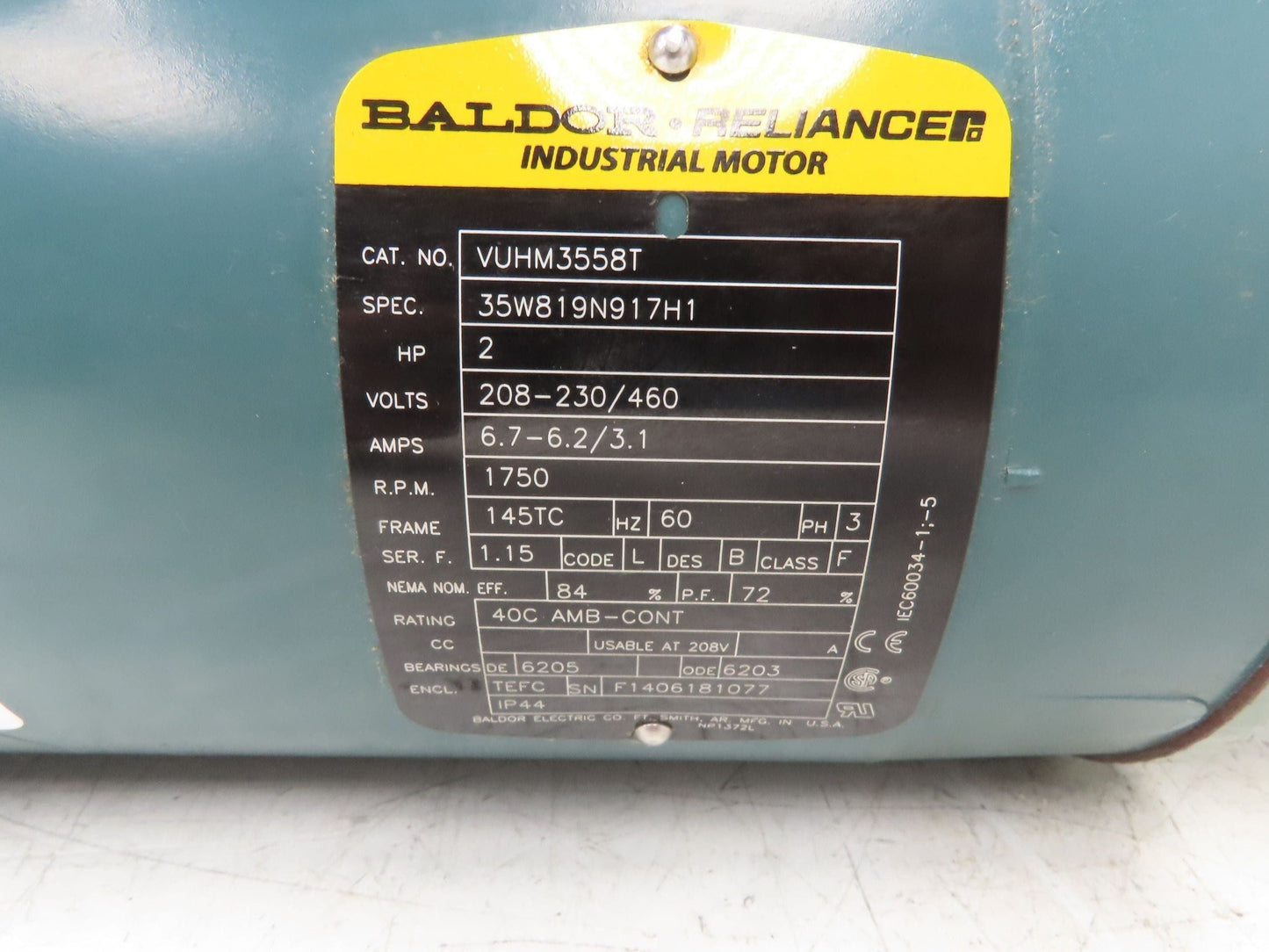 Hytrol 5AC-30-1-LH Conveyor Drive Gearmotor 30:1 Reducer 2Hp 460V 3PH 145TC